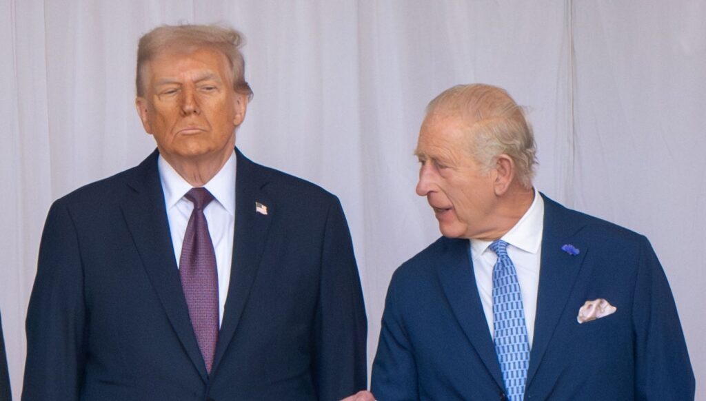 Donald Trump and King Charles during UK state visit
