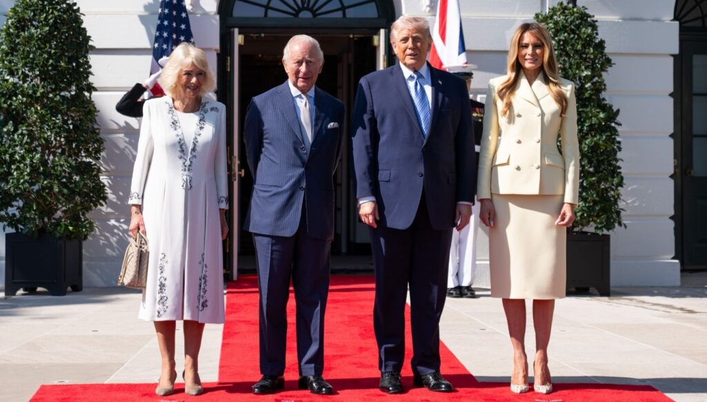 Queen Camilla, King Charles, Donald and Melania Trump on state visit