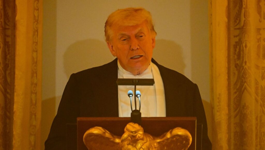 Donald Trump during state dinner speech
