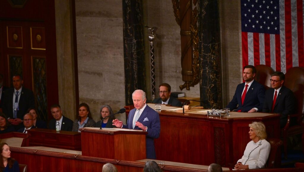 King Charles speaking before US Congress