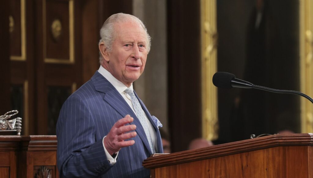 King Charles giving a speech