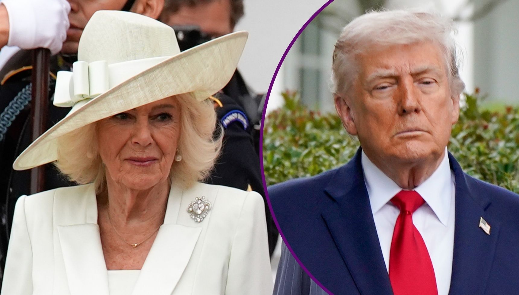 Donald Trump steps in to guide Queen Camilla on state visit in 'awkward' moment