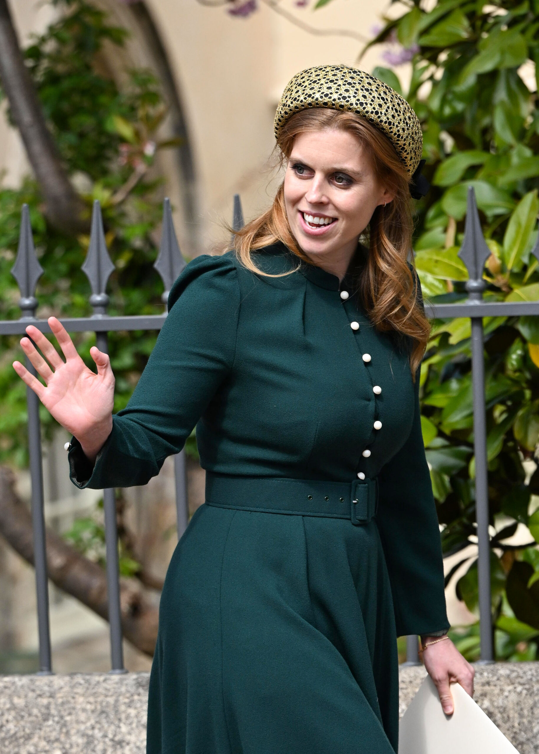 Princess Beatrice in green dress at Easter service