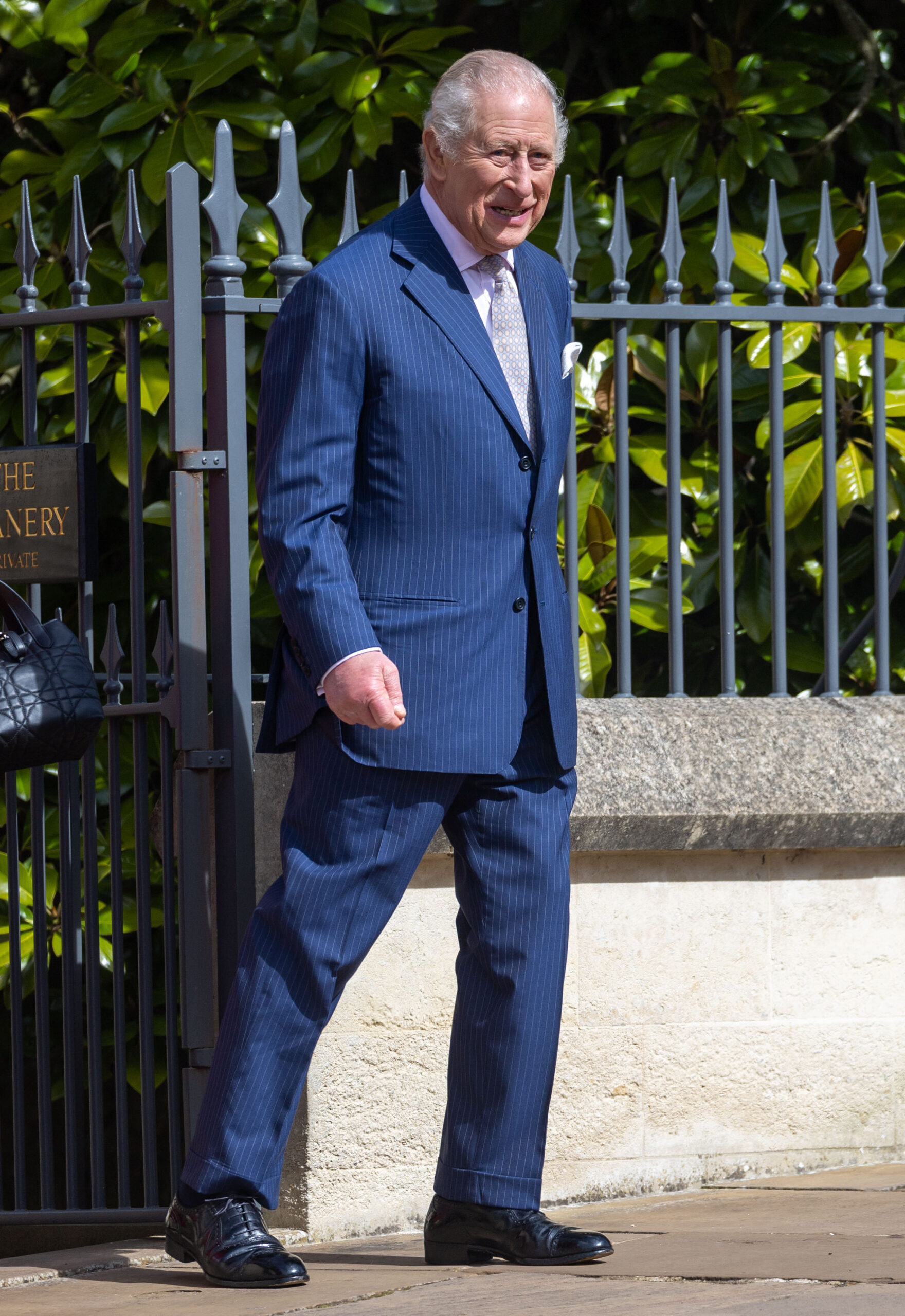 King Charles in blue suit