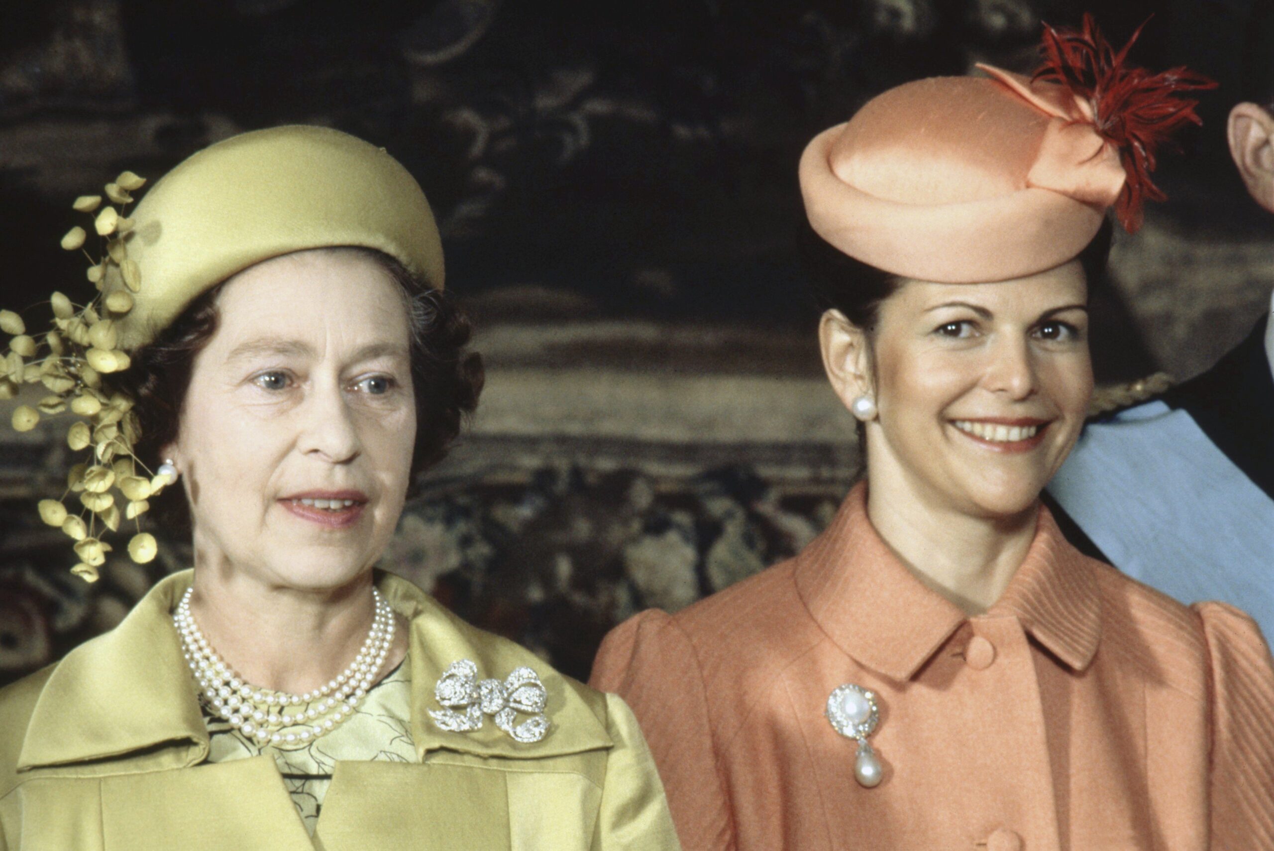 Queen Elizabeth with a worried smile