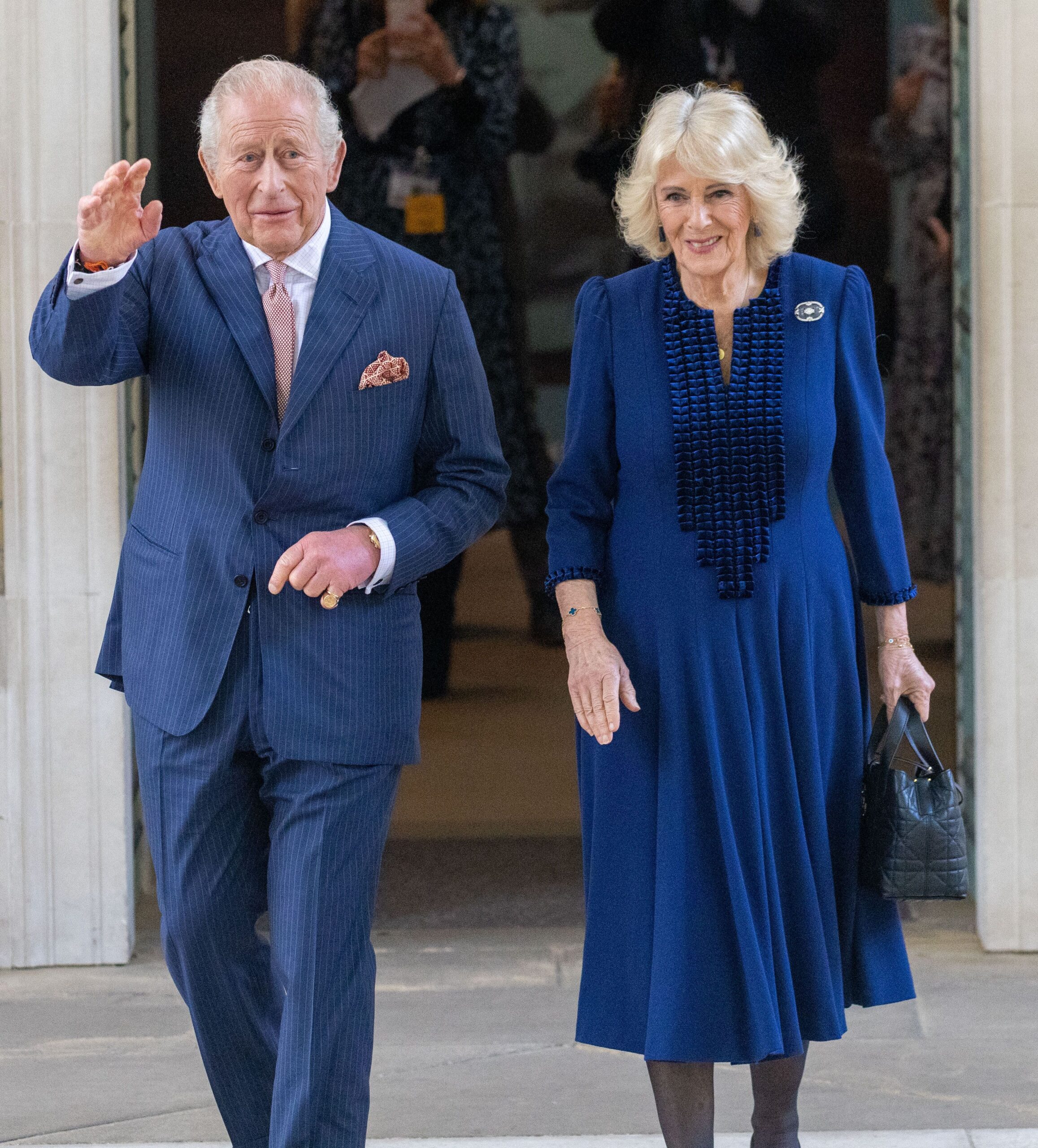 King Charles and Queen Camilla at Queen exhibition