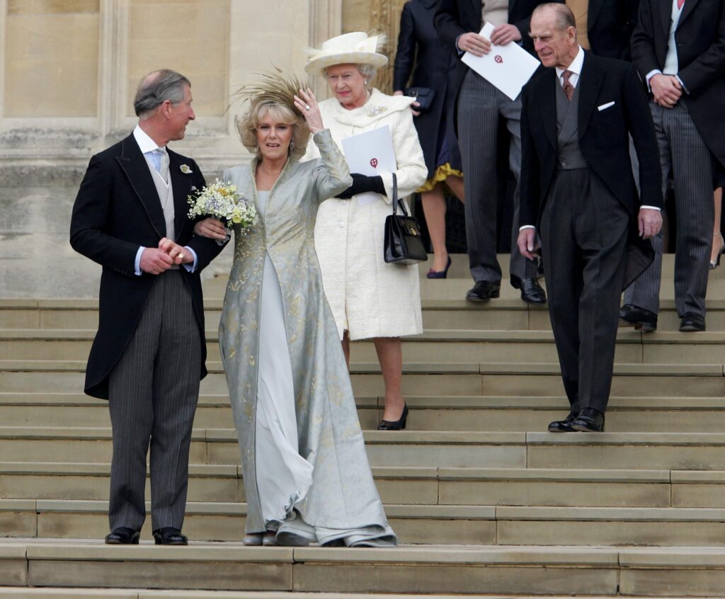 Queen Elizabeth II at Charles and Camilla's wedding