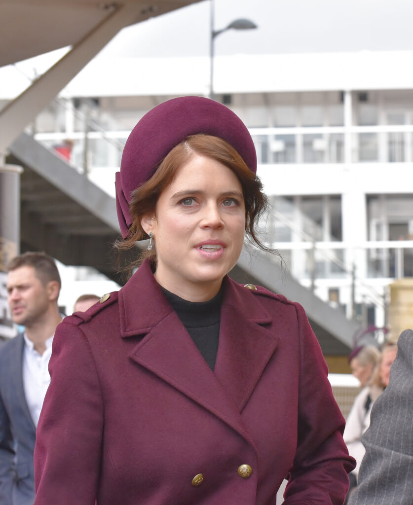 Princess Eugenie in burgundy outfit