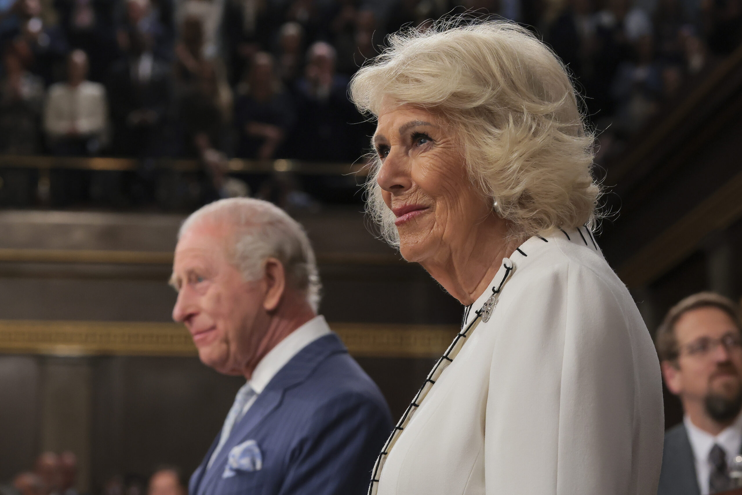 King Charles and Queen Camilla before the king addressed a joint session of the United States Congress in the House of Representatives chamber at the U.S. Capitol in Washington