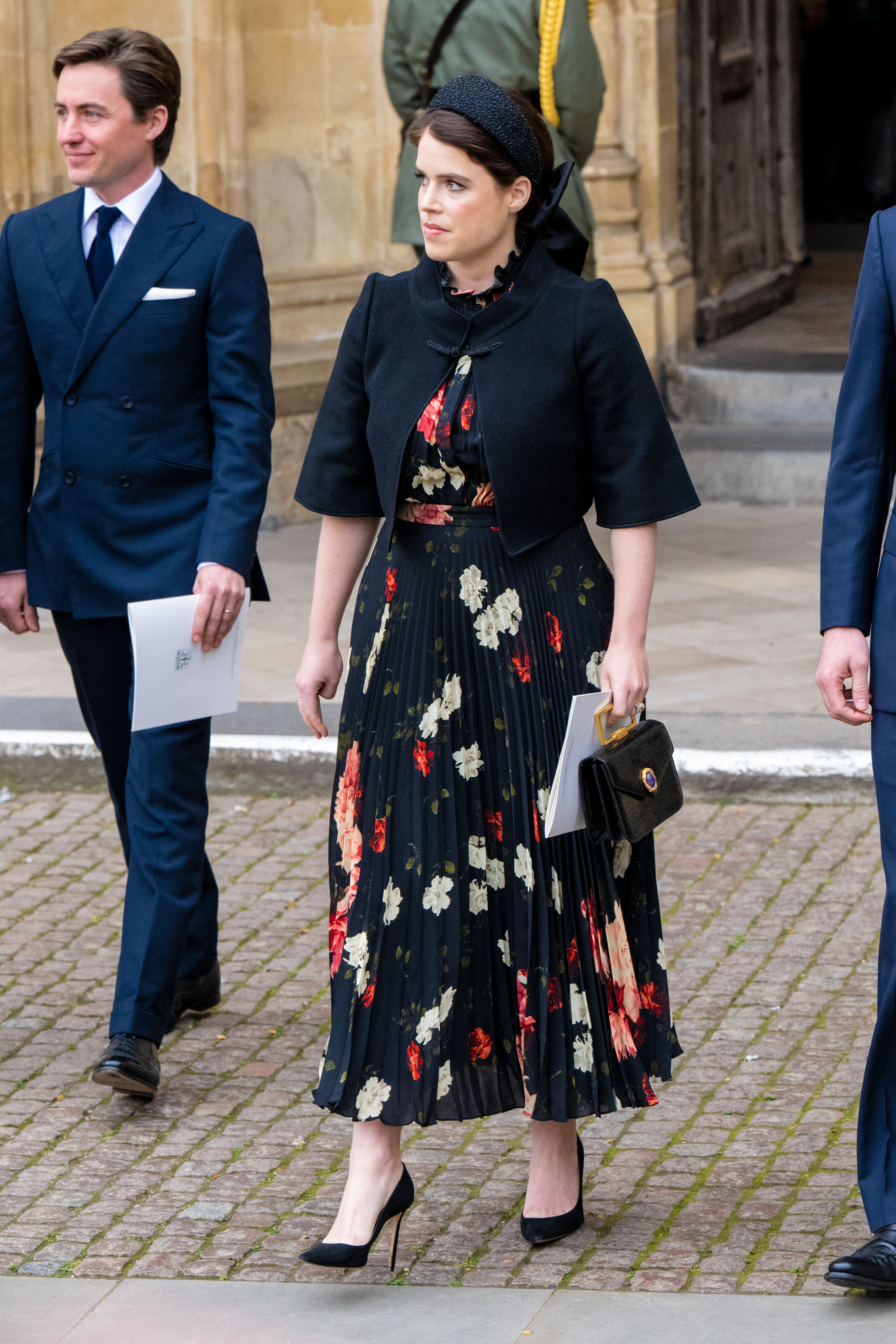 Princess Eugenie wearing a floral dress