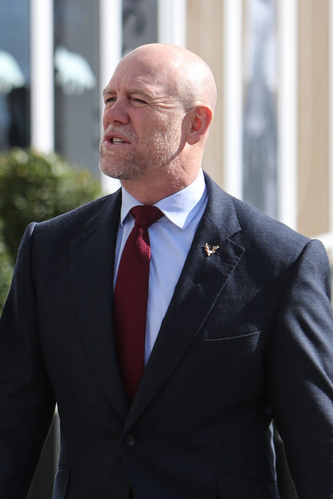 Mike Tindall in suit at Cheltenham