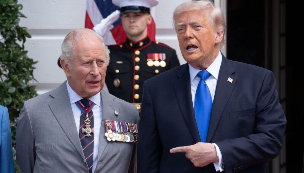 King Charles and Donald Trump during US state visit