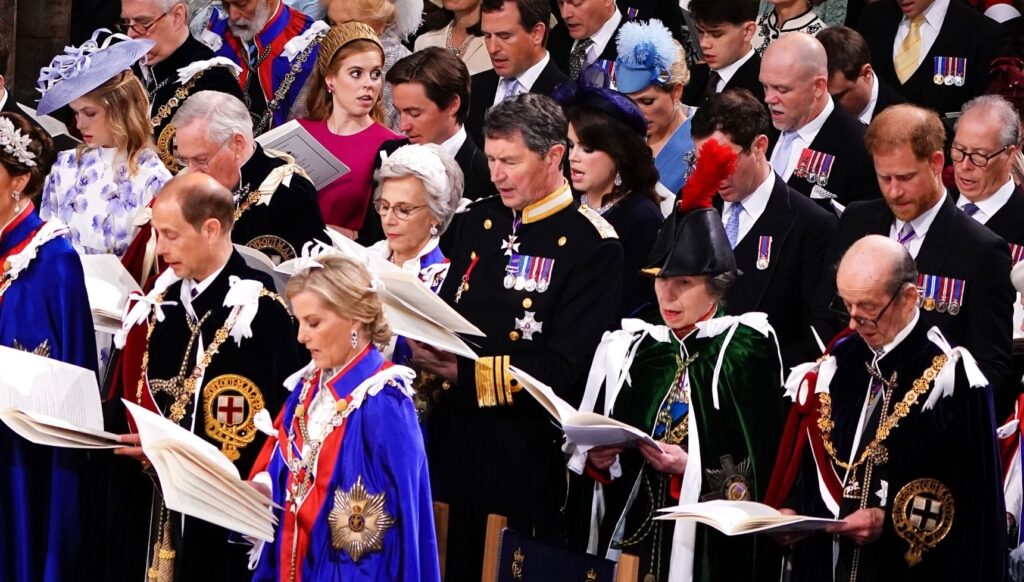 Members of the royal family at King Charles' coronation