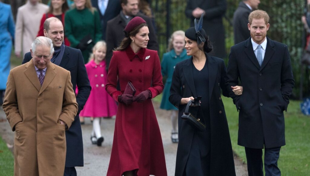 King Charles, William, Kate, Meghan and Harry on Christmas walkabout