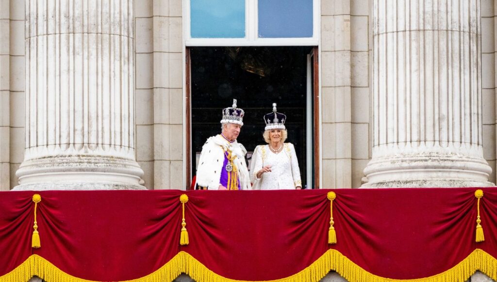 King Charles and Queen Camilla on Buckingham Palace balcony