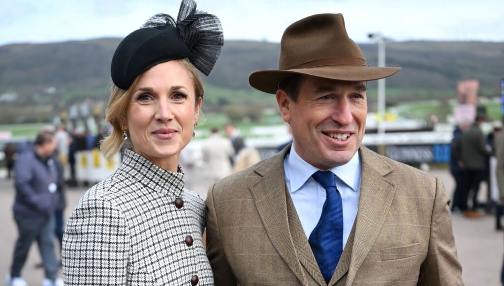 Harriet Sperling and Peter Phillips at races