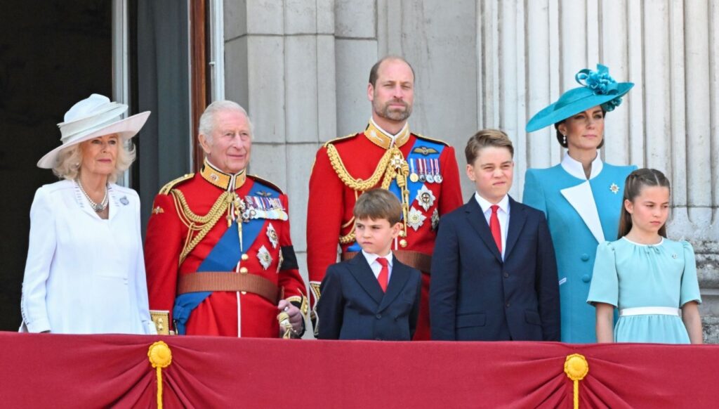 Royal family stood on palace balcony