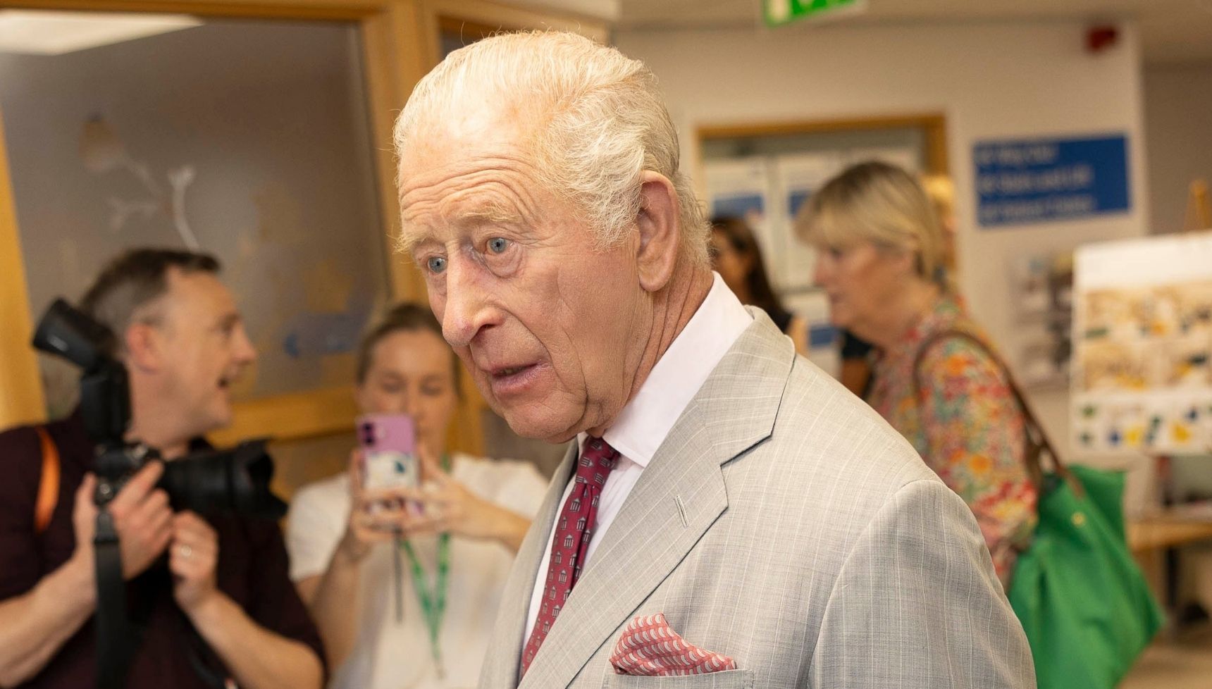 King Charles issues 'important' message about cancer as he makes appearance at hospital