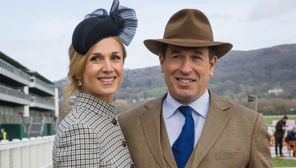 Peter Phillips and Harriet Sperling at races