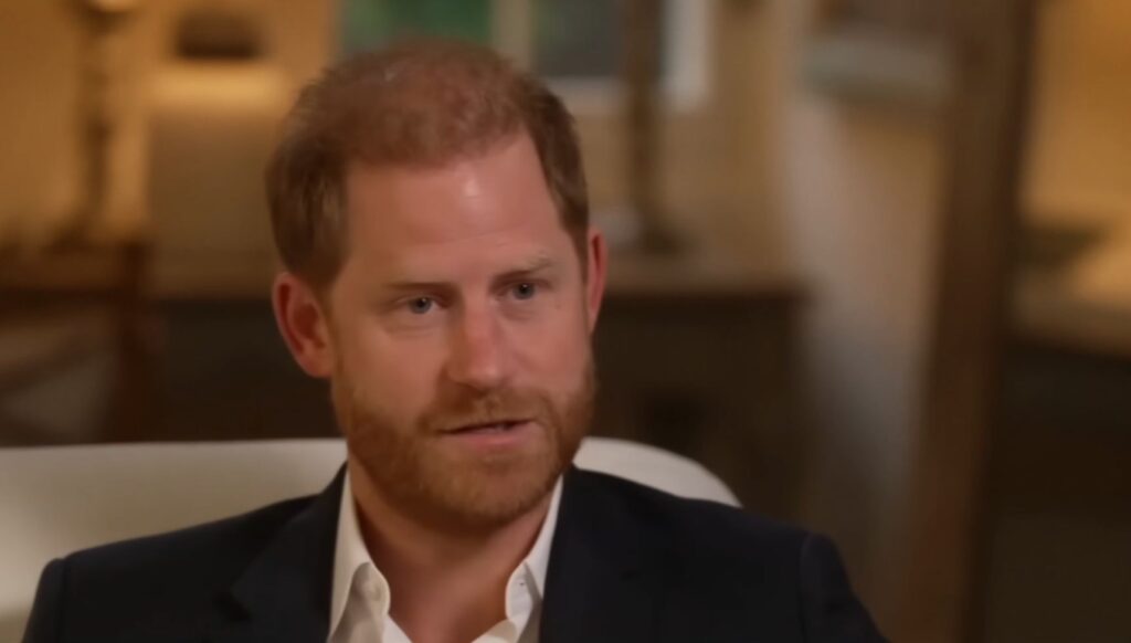 Prince Harry speaking to the BBC