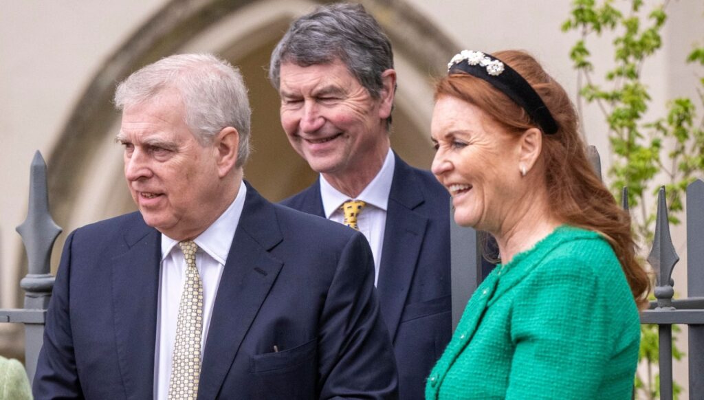 Andrew Mountbatten-Windsor and Sarah Ferguson at Easter service