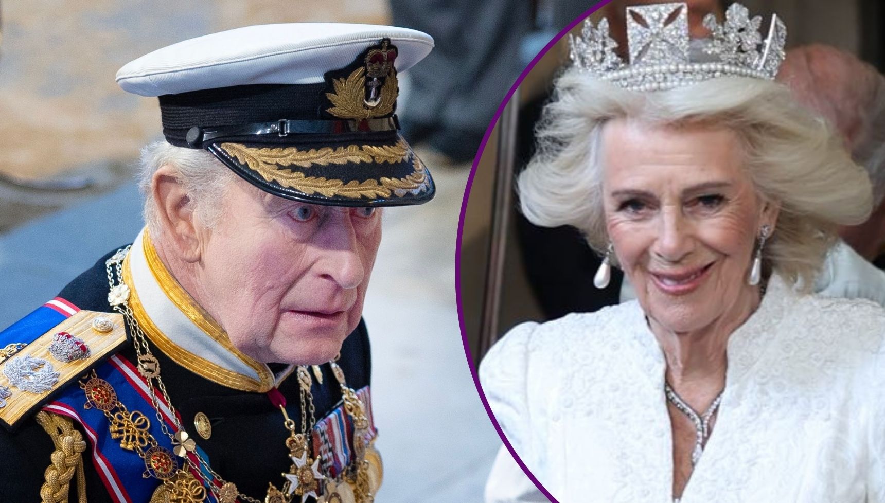 Moment King Charles 'looks to Queen Camilla for reassurance' during State Opening of Parliament