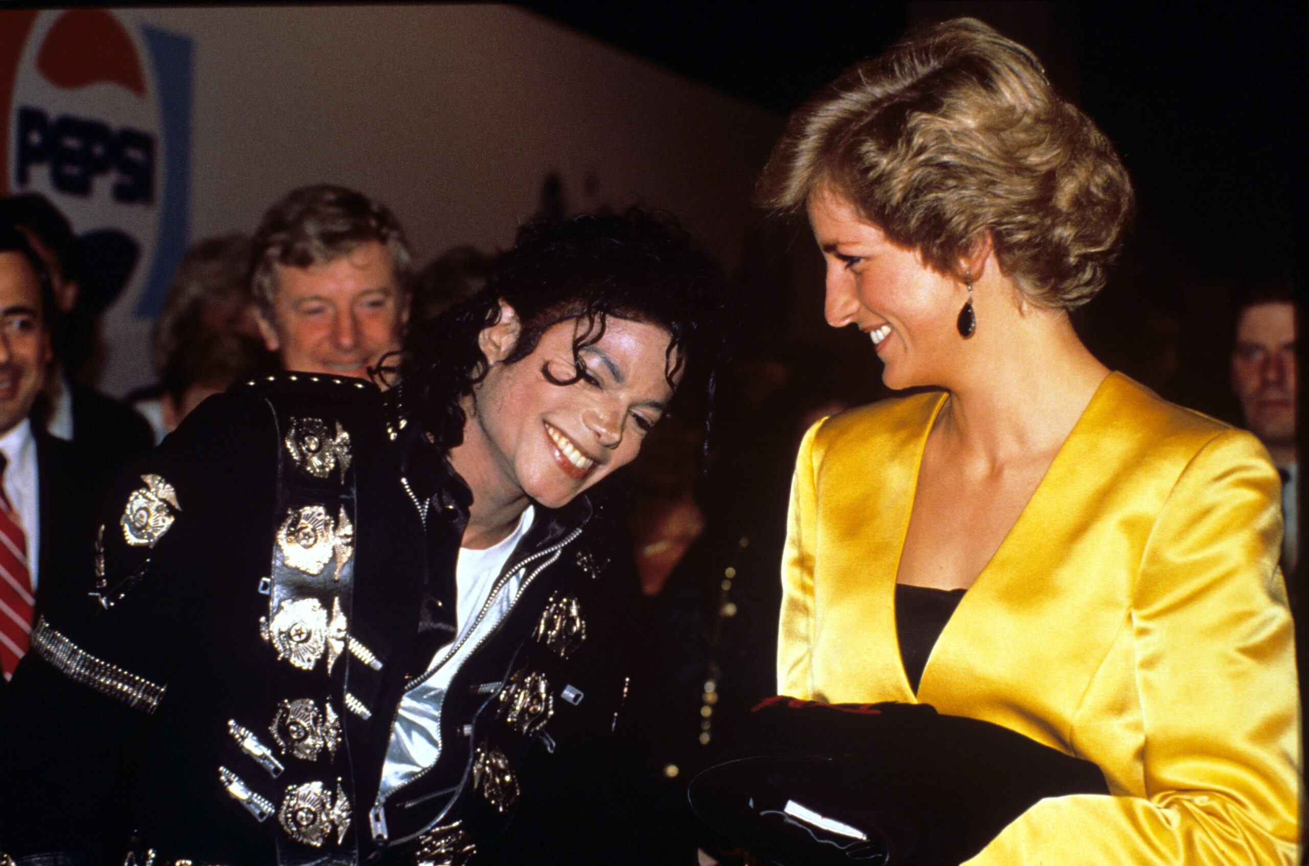 Michael Jackson and Princess Diana laughing together