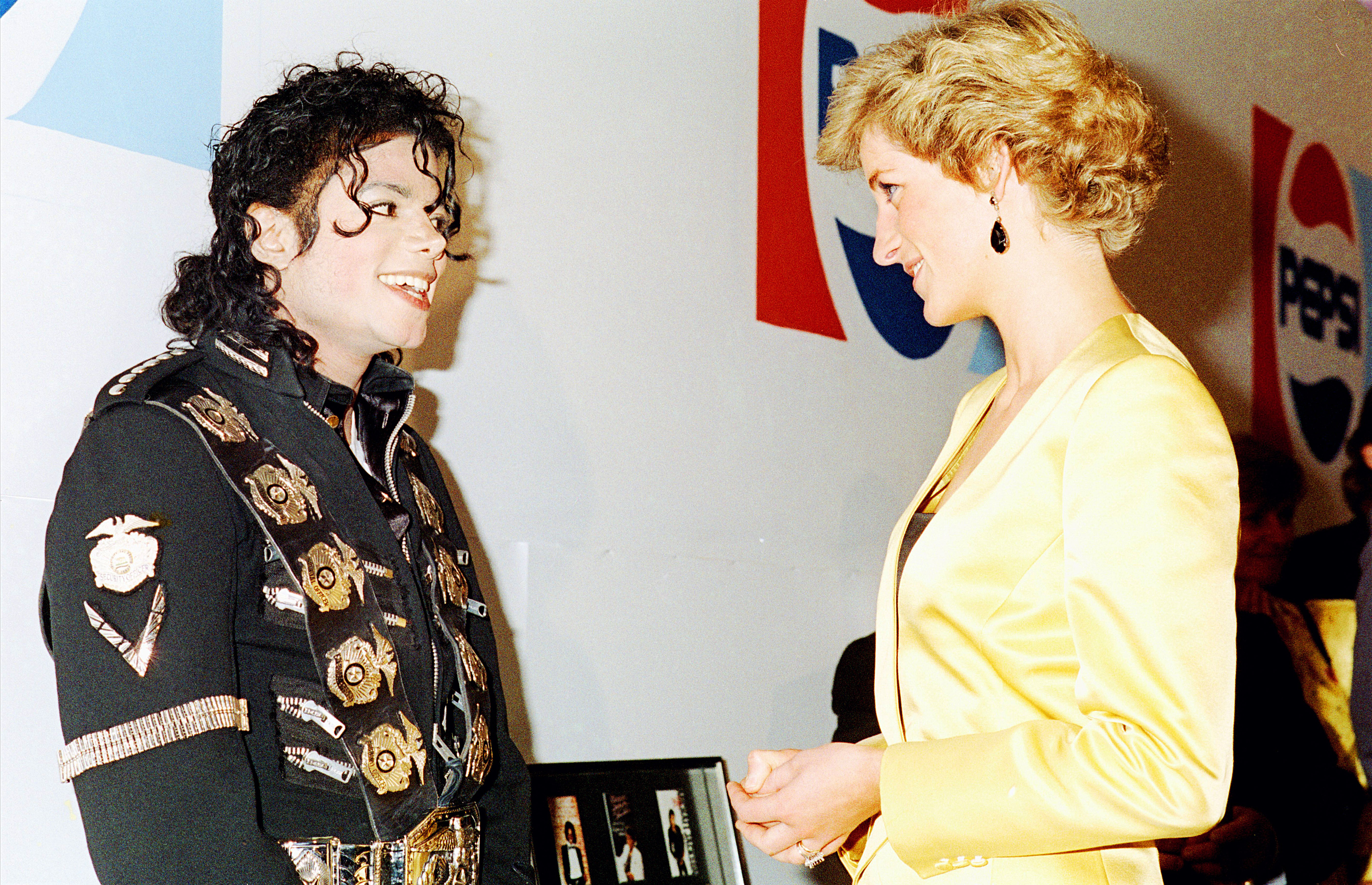 Michael Jackson and Princess Diana shaking hands